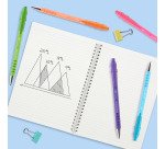 Bolígrafo retráctil Papermate Flexgrip Brights, punta de 1 mm - punta media - Paquete de 5