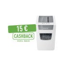 Destructeur leitz iq slim home office p4 coupe croisee  4x28mm detruit agrafes        trombones 30l 375x255x370mm