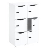 Casier de bureau Lockers 6 cases - Corps blanc - H 132,9 cm