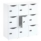 Casier bureau lockers 9 cases corps blanc - H 132,9  cm - portes mélaminées - serrure à code + clé de secours