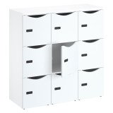 Casier de bureau Lockers 9 cases - Corps blanc - H 132,9 cm