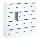 Casier bureau lockers 16 cases corps blanc porte mélaminée  H 170,9 cm - serrure à code