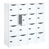Casier de bureau Lockers 16 cases - Corps blanc - H 170,9 cm