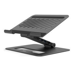 Portable computer stand with integrated USB-C docking station Port