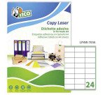 Etichette autoadesive Tico in carta bianca 70 x 36 24 etich/foglio 2400 etich/pacco