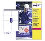 Etichette autoadesive Avery in polietilene bianco 99,1 x 67,7 mm per superficie curve