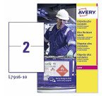 Etichette autoadesive Avery in polietilene bianco 210 x 148 mm per superficie curve