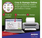 Etichette autoadesive Avery in poliestere bianco 99,1 x 39 4 etich/foglio 80 etich/pacco