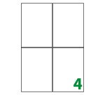 Etichette autoadesive Tico in carta bianca 105x148 4 etich/foglio 400 etich/pacco