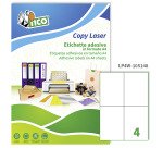 Etichette autoadesive Tico in carta bianca 105x148 4 etich/foglio 400 etich/pacco