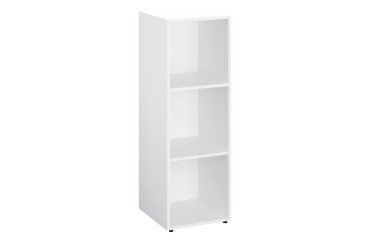 Kledingkast Lockers 3 vakken - Witte behuizing - H 131 cm