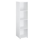 Casier de bureau Lockers 4 cases - Corps blanc - H 169 cm
