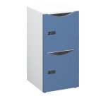 Casier de bureau Lockers 2 cases - Corps blanc - H 86 cm