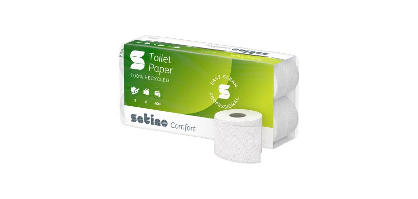 Papier toilette double épaisseur Satino Comfort - 48 rouleaux de 400 feuilles
