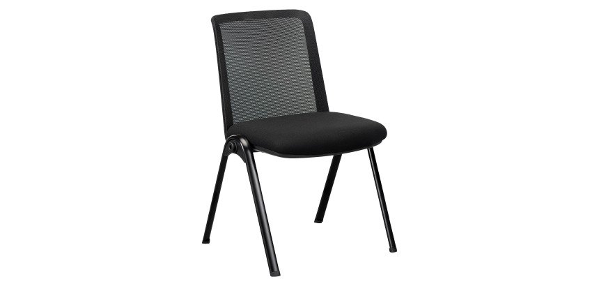 Chaise MONDAY - Accrochable - Dossier maille - Pieds métal