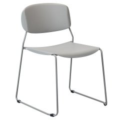 Chaise LYRA - dossier et assise polypropylène - piètement traineau métal époxy