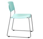 Chaise LYRA - dossier et assise polypropylène - piètement traineau métal époxy