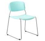 Chaise LYRA - dossier et assise polypropylène - piètement traineau métal époxy
