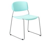 Chaise SUZY - dossier et assise polypropylène - piètement traineau métal époxy