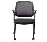 Chaise ROOZY - pliable - piètements à roulettes - noire