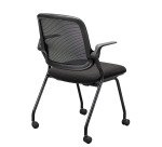 Chaise ROOZY - pliable - piètements à roulettes - noire