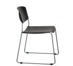 Chaise SUZY - dossier et assise polypropylène - piètement traineau métal époxy