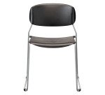 Chaise SUZY - dossier et assise polypropylène - piètement traineau métal époxy