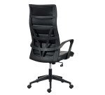 Fauteuil de bureau Bruneau Optyma simili cuir - avec accoudoirs - Mécanisme Basculant centré - Pied noir