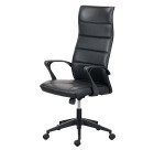 Fauteuil de bureau Bruneau Optyma simili cuir - avec accoudoirs - Mécanisme Basculant centré - Pied noir