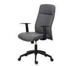 Chaise de bureau AUSTIN - tissu - avec accoudoirs - Mécanisme Basculant centré - Pieds noir
