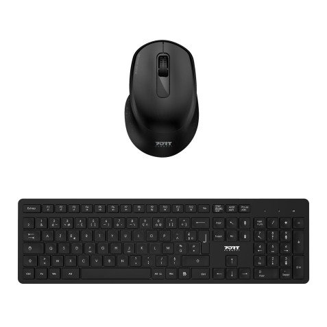 Ensemble clavier souris sans fil Port Designs Wireless Desktop Pack