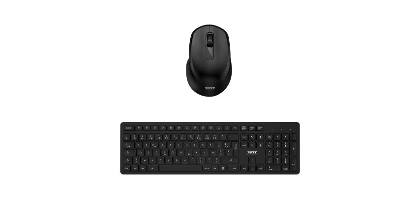 Ensemble clavier souris sans fil Port Designs Wireless Desktop Pack