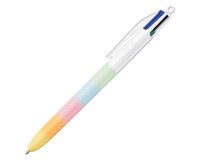 Balpen Bic 4 kleuren Rainbow intrekbaar punt 1 mm - gemiddelde schrijfdikte
