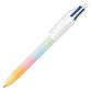 Stylo bille Bic 4 couleurs Rainbow rétractable pointe 1 mm - écriture moyenne