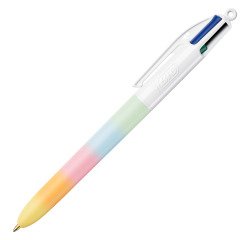 Kugelschreiber Bic 4 Farben Rainbow einziehbar, 1 mm Spitze - mittlere Schreibweise
