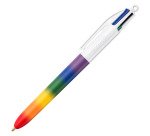 Stylo bille Bic 4 couleurs Rainbow rétractable pointe 1 mm