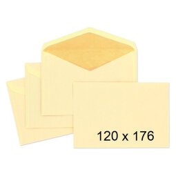 Sobres de correo en Caña 120 x176 mm 63 g - Caja de 500