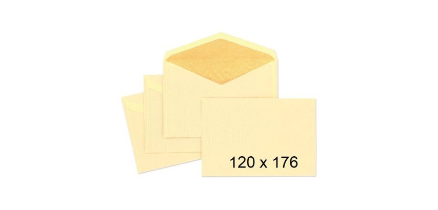 Sobres de correo en Caña 120 x176 mm 63 g - Caja de 500