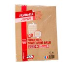 Pochette kraft armé brun 260 x 330 mm 130 g - Boîte de 10
