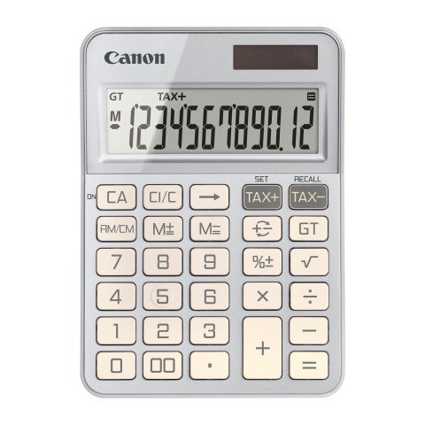 Calculadora de escritorio a color Canon KS-125KB plata