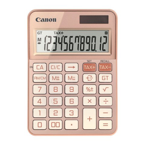 Calculadora de escritorio a color Canon KS-125KB rosa oro