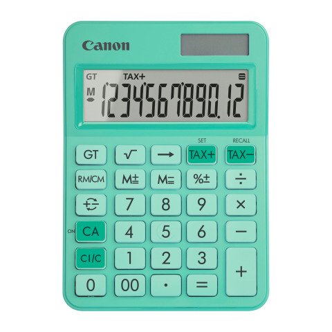Calculadora de escritorio a color Canon LS-125KB verde