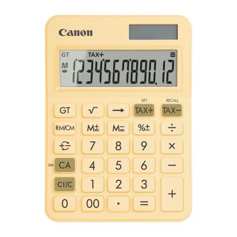 Calculadora de escritorio a color Canon LS-125KB amarilla
