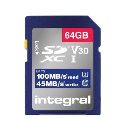 Kaart SDHC 4K Integral INSDX64G-100V30 64 GB - klasse 10