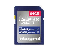 SDHC-Karte 4K Integral INSDX64G-100V30 64 GB - Klasse 10