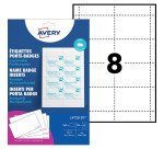Avery Inserti in carta per porta badge Combi - Conf 160