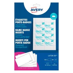 En_avery inserti in carta per porta badge combi -