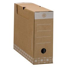 Cardboard archival box - 10 cm spine - Brown