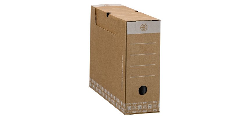 Caja de archivo definitivo Bruneau Cartón A4 Lomo de 10 cm - Marrón