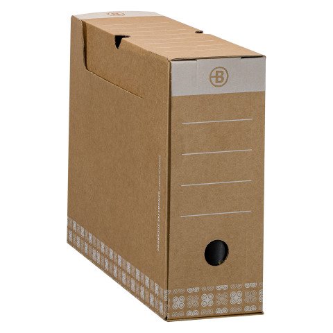 Caja de archivo definitivo Bruneau Cartón A4 Lomo de 10 cm - Marrón